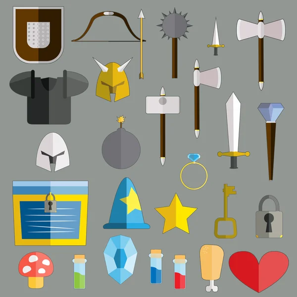 Game items illustration — Stok fotoğraf