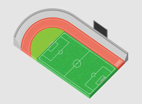 Stade de sport et terrain de football Illustration 3D . — Photo