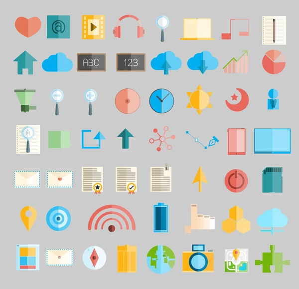 Social network with media icons illustration — Stock Fotó