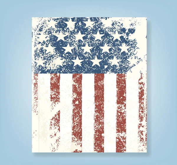 Report Grunge American flag background illustration, EPS — ストック写真