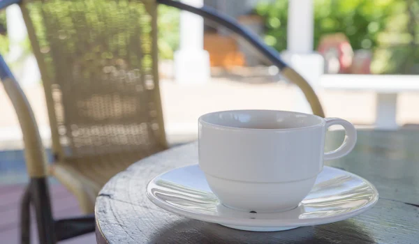 Xícara de café na cafeteria — Fotografia de Stock