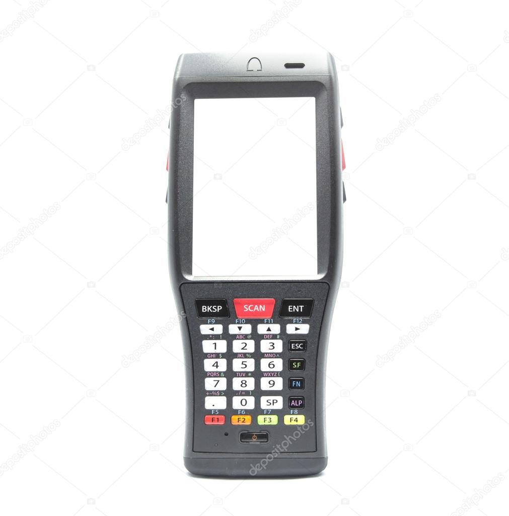 Bluetooth barcode scanner isolated on a white background for Sup