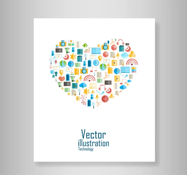Mitt sociala nätverk media rapport, vektor illustration — Stock vektor
