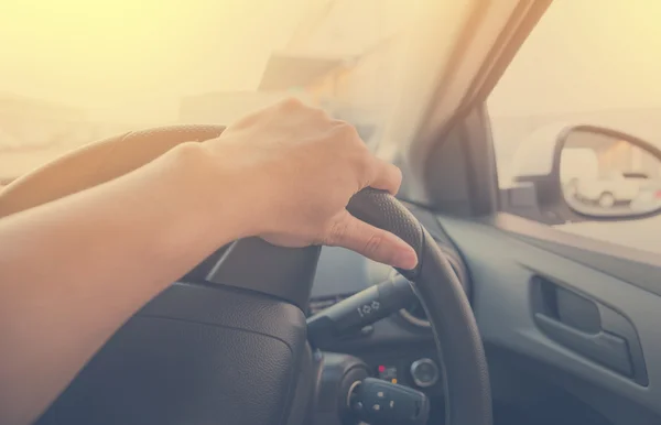 Condução e fixação do volante . — Fotografia de Stock