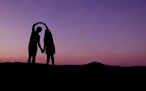 Felicidad y escena romántica de parejas de amor parejas durante el — Foto de Stock