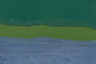 Çeşitli kağıtların kolajı, renkli soyut arkaplan  