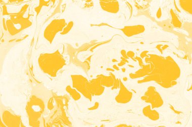 Sarı mermer arkaplan boya sıçrama deseni ile