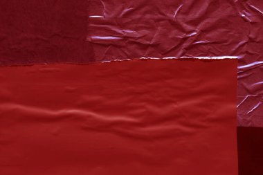 Çeşitli kağıtların kolajı, renkli soyut arkaplan  