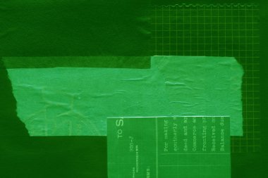 Çeşitli kağıtların kolajı, renkli soyut arkaplan  