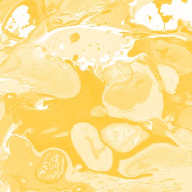 Sarı mermer arkaplan boya sıçrama deseni ile