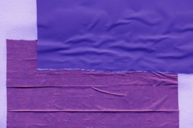 Çeşitli kağıtların kolajı, renkli soyut arkaplan  