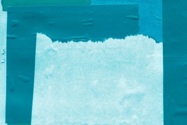 Çeşitli kağıtların kolajı, renkli soyut arkaplan  