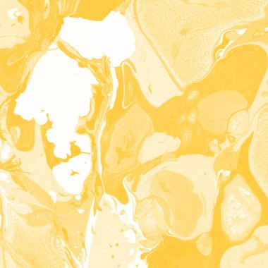 Sarı mermer arkaplan boya sıçrama deseni ile