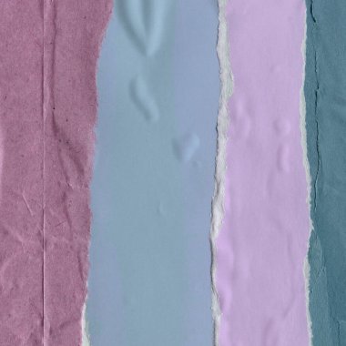 Çeşitli kağıtların kolajı, renkli soyut arkaplan  