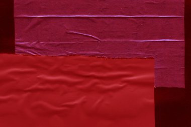 Çeşitli kağıtların kolajı, renkli soyut arkaplan  