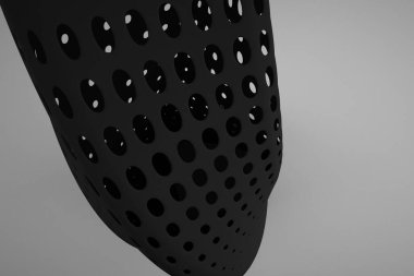 soyut siyah 3d şekilli duvar kağıdı