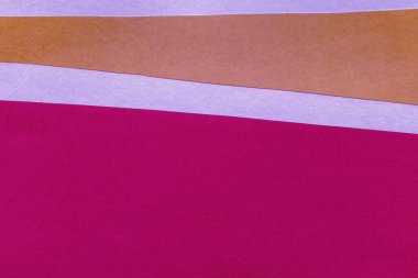 Çeşitli kağıtların kolajı, renkli soyut arkaplan  