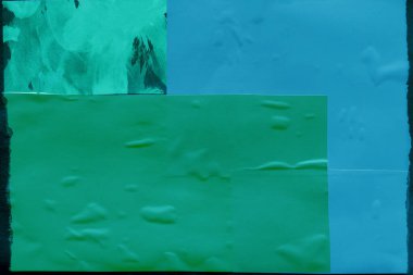 Çeşitli kağıtların kolajı, renkli soyut arkaplan  