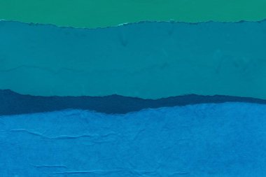 Çeşitli kağıtların kolajı, renkli soyut arkaplan  