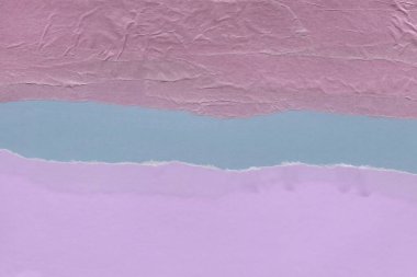 Çeşitli kağıtların kolajı, renkli soyut arkaplan  