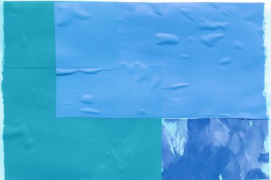 Çeşitli kağıtların kolajı, renkli soyut arkaplan  