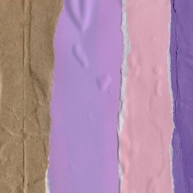 Çeşitli kağıtların kolajı, renkli soyut arkaplan  