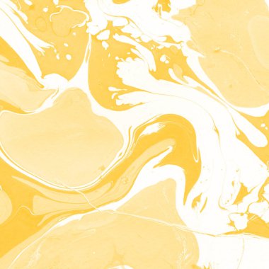 Sarı mermer arkaplan boya sıçrama deseni ile