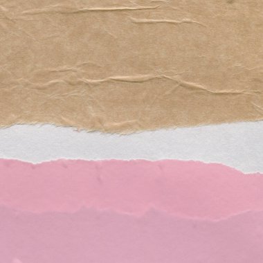 Çeşitli kağıtların kolajı, renkli soyut arkaplan  