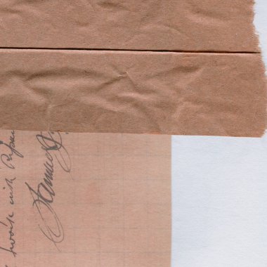 Çeşitli kağıtların kolajı, renkli soyut arkaplan  