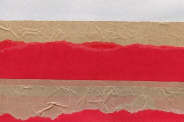 Çeşitli kağıtların kolajı, renkli soyut arkaplan  