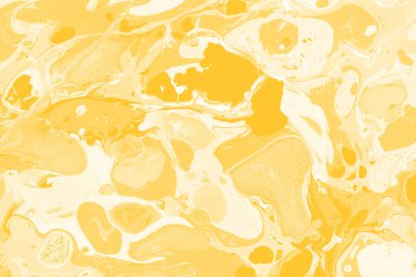Sarı mermer arkaplan boya sıçrama deseni ile