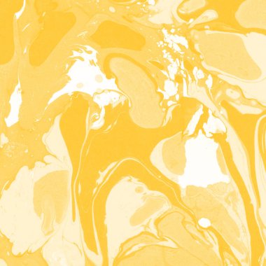 Sarı mermer arkaplan boya sıçrama deseni ile