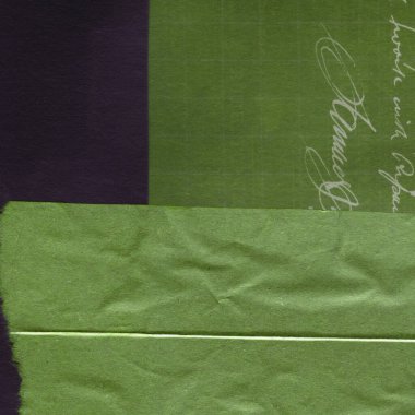 Çeşitli kağıtların kolajı, renkli soyut arkaplan  