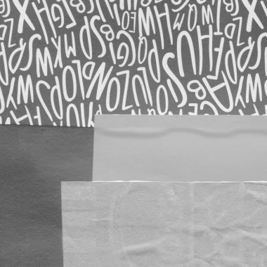 Çeşitli kağıtların kolajı, renkli soyut arkaplan  