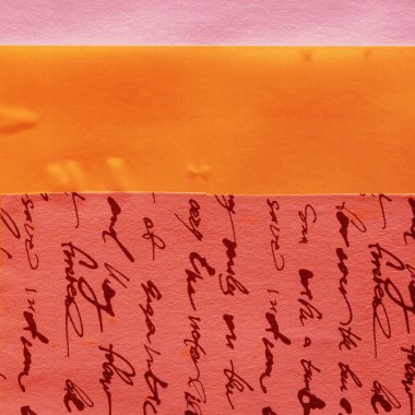 Çeşitli kağıtların kolajı, renkli soyut arkaplan  