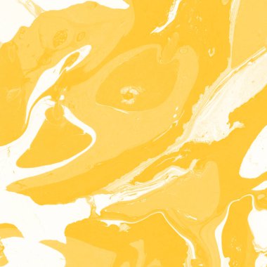 Sarı mermer arkaplan boya sıçrama deseni ile