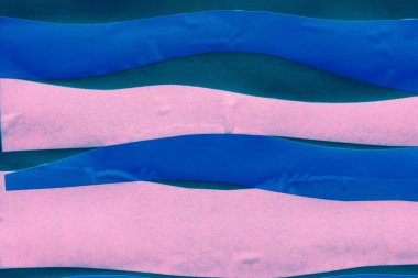 Çeşitli kağıtların kolajı, renkli soyut arkaplan  