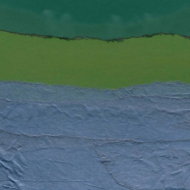 Çeşitli kağıtların kolajı, renkli soyut arkaplan  