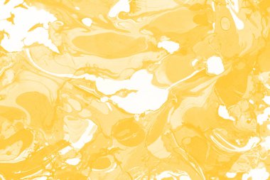 Sarı mermer arkaplan boya sıçrama deseni ile