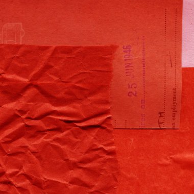 Çeşitli kağıtların kolajı, renkli soyut arkaplan  