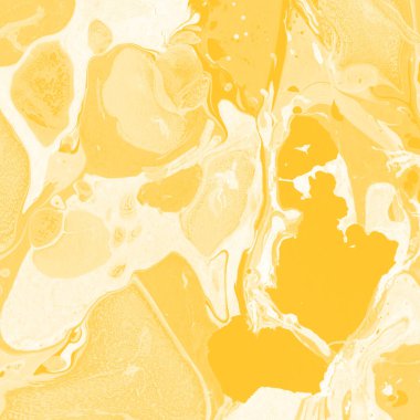 Sarı mermer arkaplan boya sıçrama deseni ile