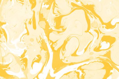 Sarı mermer arkaplan boya sıçrama deseni ile