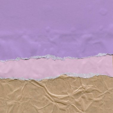 Çeşitli kağıtların kolajı, renkli soyut arkaplan  