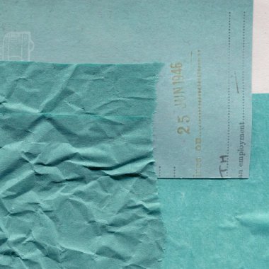 Çeşitli kağıtların kolajı, renkli soyut arkaplan  