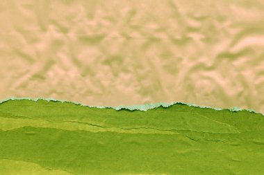 Çeşitli kağıtların kolajı, renkli soyut arkaplan  