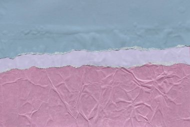 Çeşitli kağıtların kolajı, renkli soyut arkaplan  