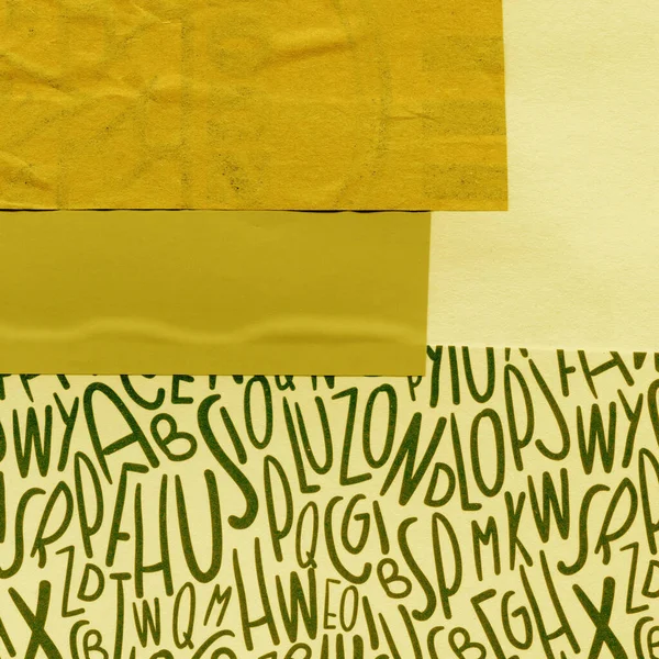 Çeşitli kağıtların kolajı, renkli soyut arkaplan  