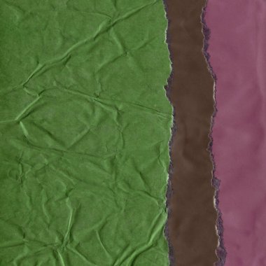 Çeşitli kağıtların kolajı, renkli soyut arkaplan  