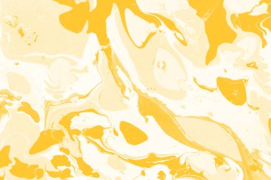 Sarı mermer arkaplan boya sıçrama deseni ile