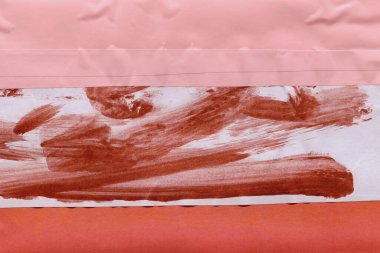 Çeşitli kağıtların kolajı, renkli soyut arkaplan  